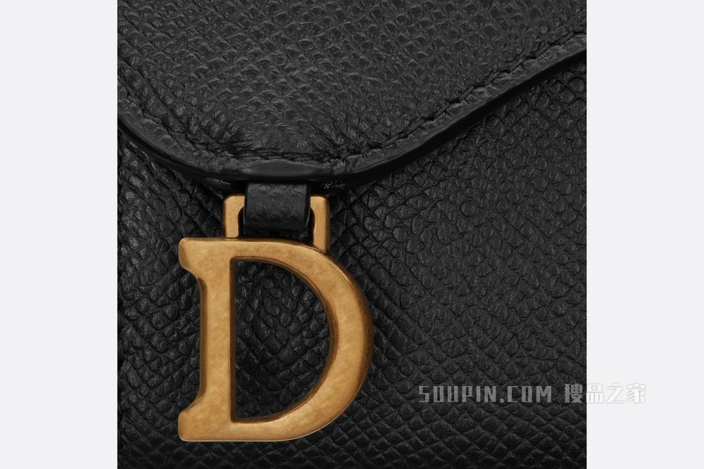 马鞍 Lotus 钱包 黑色粒面牛皮革