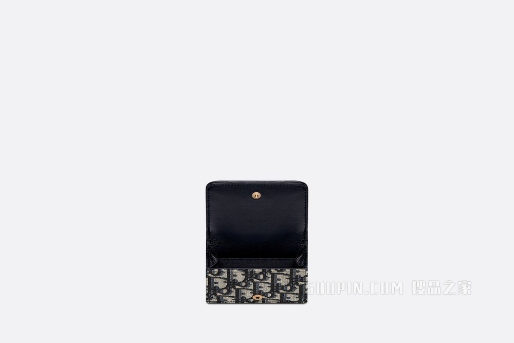 30 Montaigne 短款钱包 蓝色 Oblique 印花
