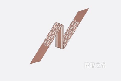 Mitzah 丝巾 玫瑰粉色桑蚕丝斜纹面料 Oblique 印花