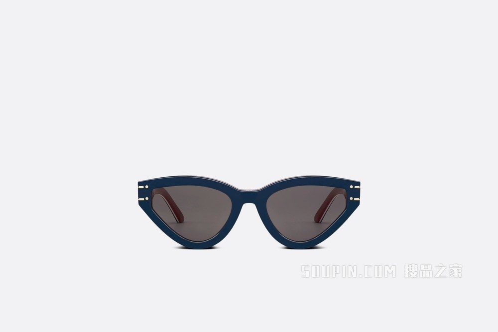 DiorSignature B2U DiorAlps 太阳眼镜 白色、蓝色和红色三色蝴蝶形镜框