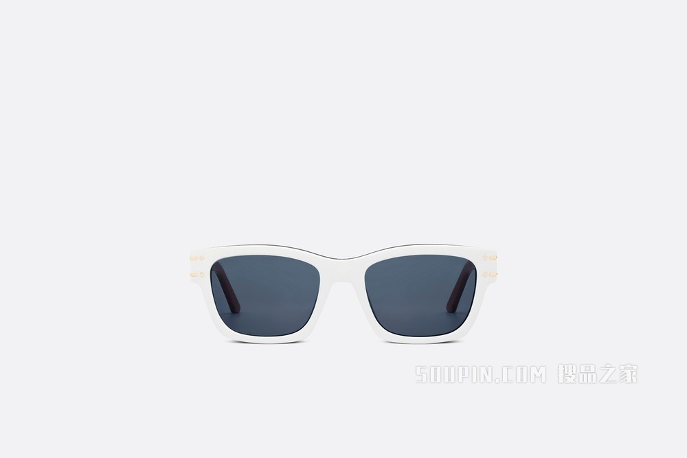 DiorSignature S3U DiorAlps 太阳眼镜 白色、蓝色和红色三色方形镜框