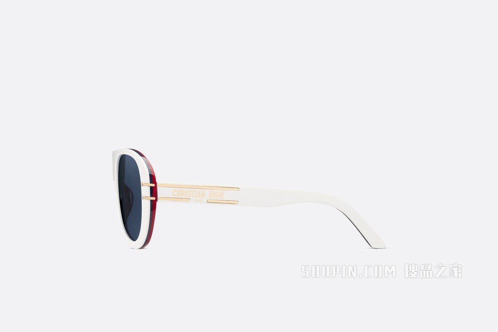 DiorSignature A2U DiorAlps 太阳眼镜 白色、蓝色和红色三色飞行员造型镜框