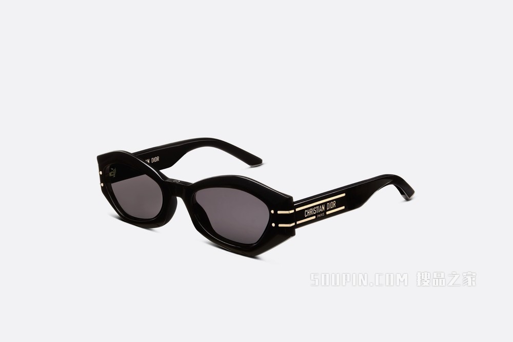 DiorSignature B1U 太阳眼镜 黑色蝴蝶形镜框