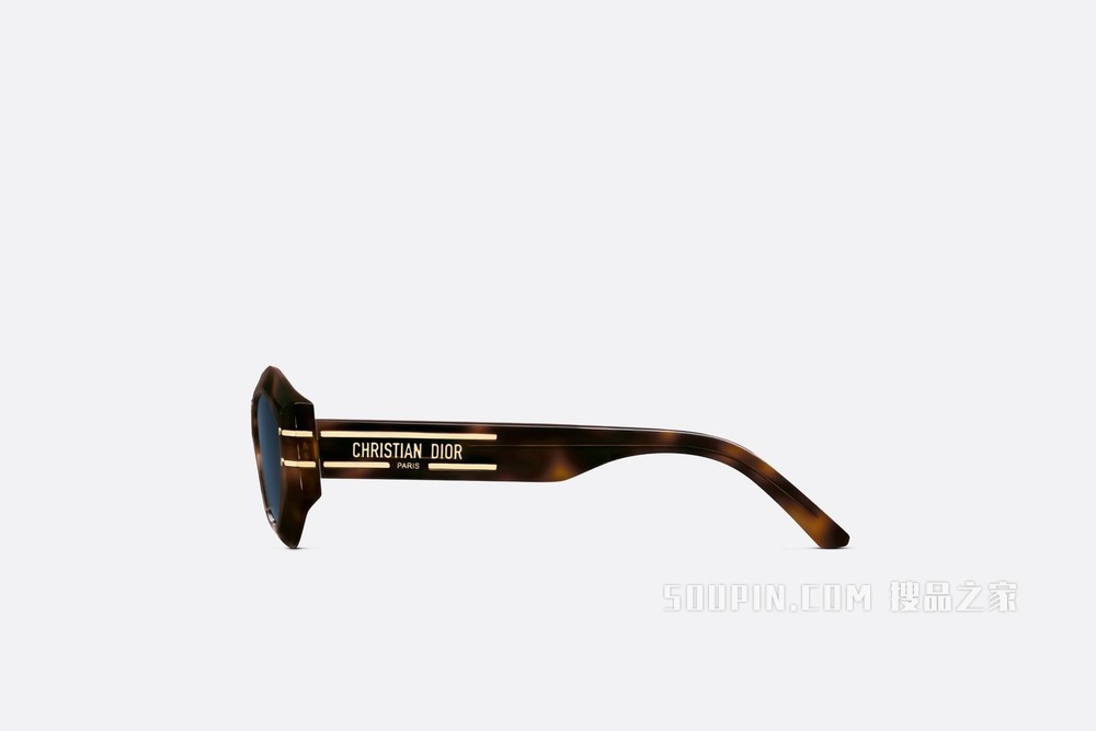 DiorSignature B1U 太阳眼镜 棕色玳瑁效果蝴蝶形镜框
