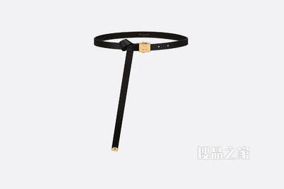 Diorpolytechnique 腰带 17 毫米黑色光滑牛皮革