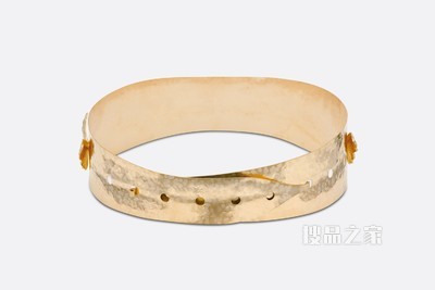 Dior Metallic 腰带 60 毫米金色饰面金属搭配蝴蝶装饰