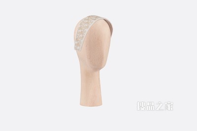 D-Oblique 发带 金色调棉质混纺面料