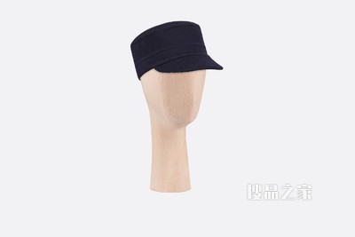 Dior Chic 双面帽子 蓝色羊毛混纺面料