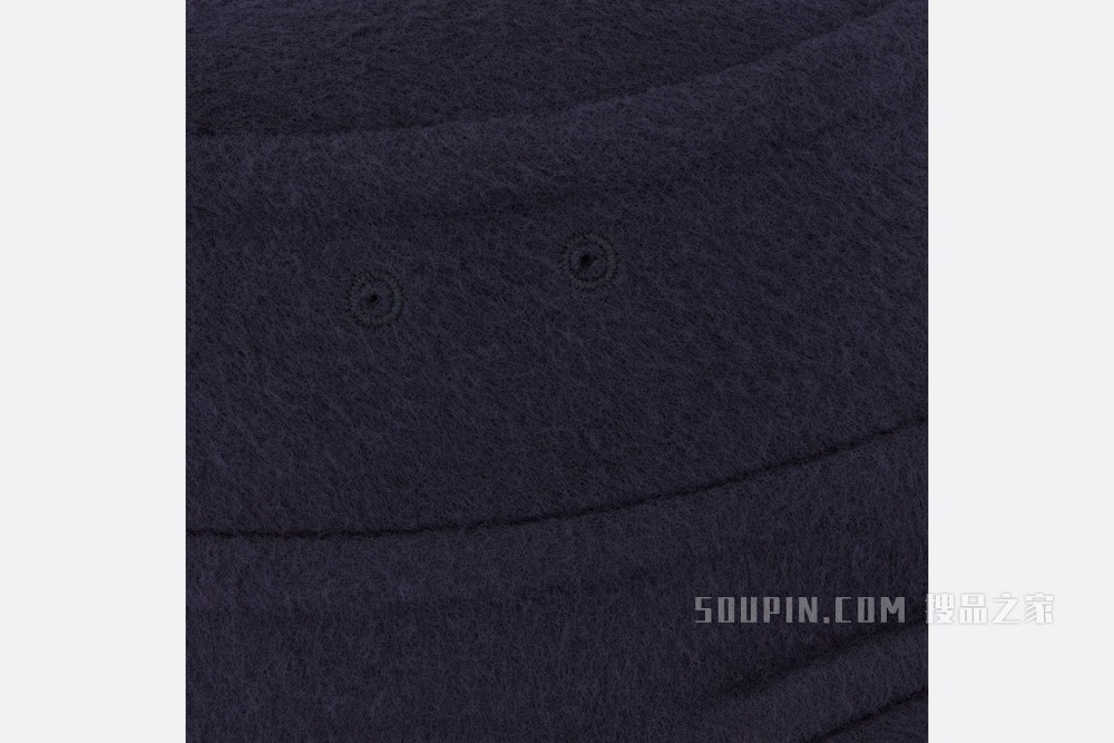 Dior Chic 双面帽子 蓝色羊毛混纺面料