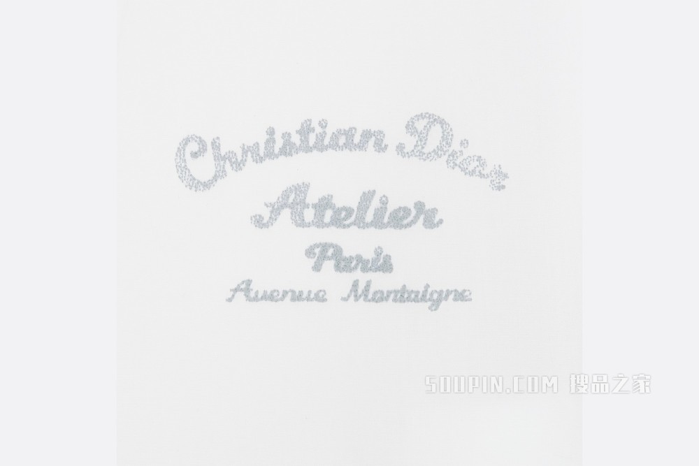 衬衫 白色棉府绸“Christian Dior Atelier”标志