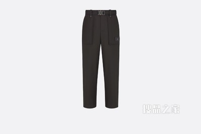 DIOR AND SACAI 九分裤 黑色棉质罗缎
