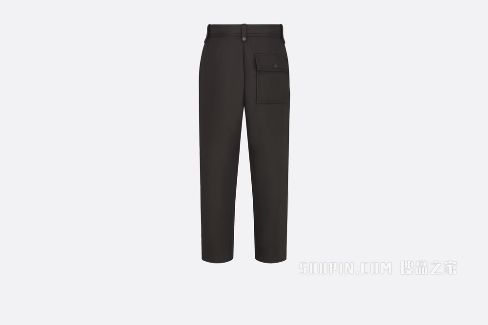 DIOR AND SACAI 九分裤 黑色棉质罗缎