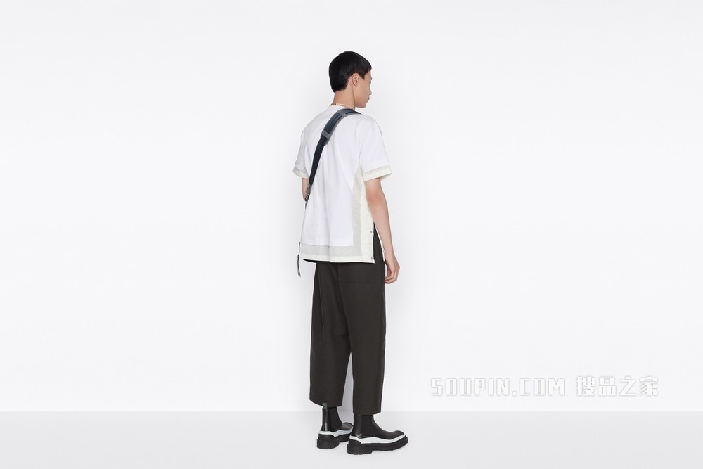 DIOR AND SACAI 九分裤 黑色棉质罗缎