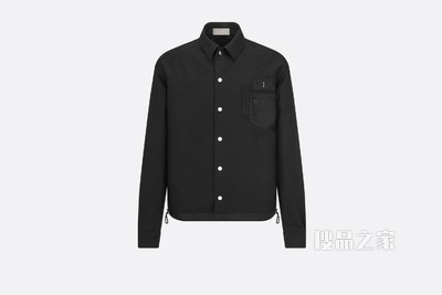 DIOR AND SACAI 绗缝外套衬衫 黑色棉质罗缎