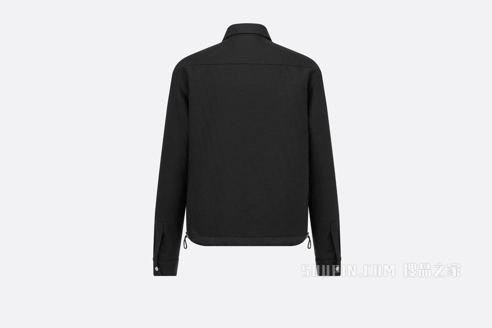 DIOR AND SACAI 绗缝外套衬衫 黑色棉质罗缎