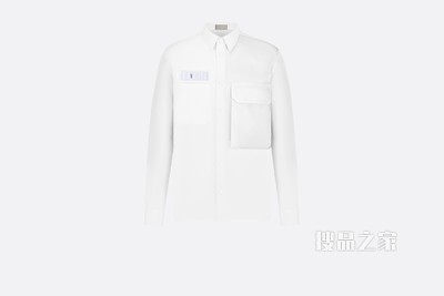 DIOR AND SACAI 外套衬衫 奶油白色棉质罗缎