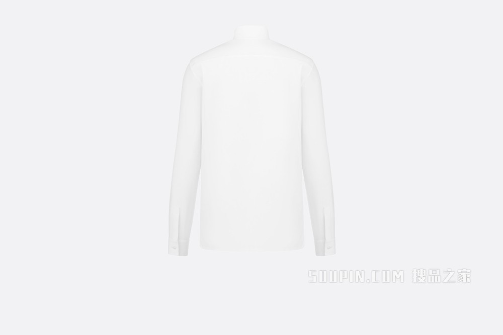 DIOR AND SACAI 外套衬衫 奶油白色棉质罗缎