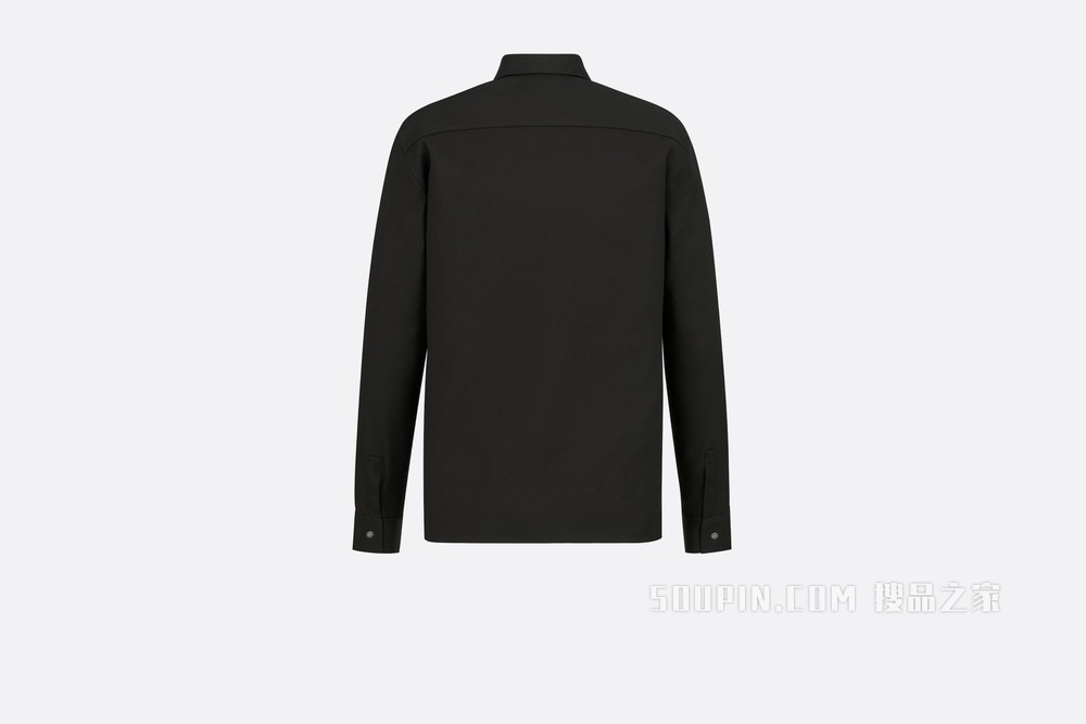 DIOR AND SACAI 外套衬衫 黑色棉质罗缎