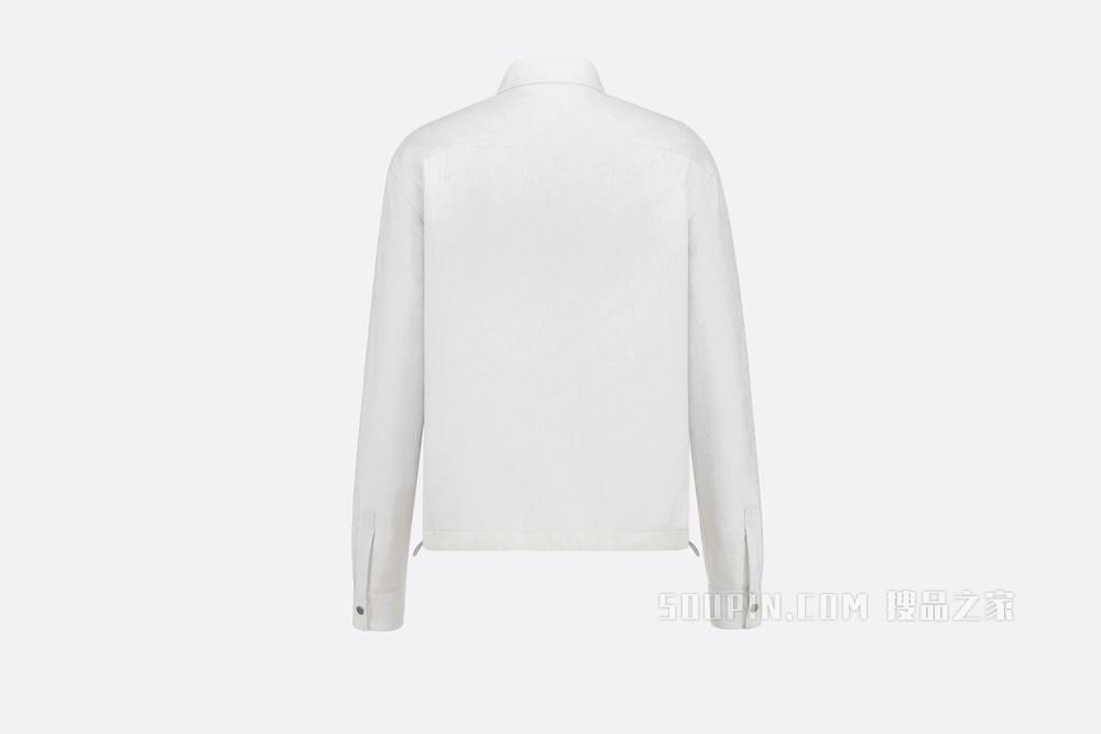 DIOR AND SACAI 绗缝外套衬衫 白色棉质罗缎