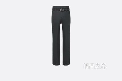 DIOR AND SACAI 长裤 黑色复古风格羊毛斜纹面料
