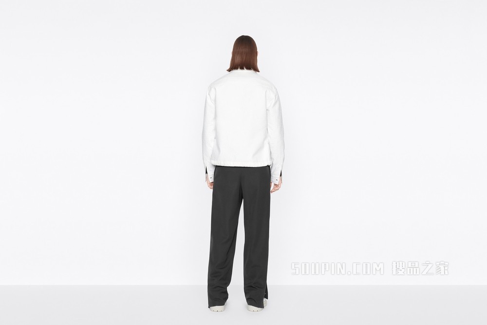 DIOR AND SACAI 长裤 黑色复古风格羊毛斜纹面料