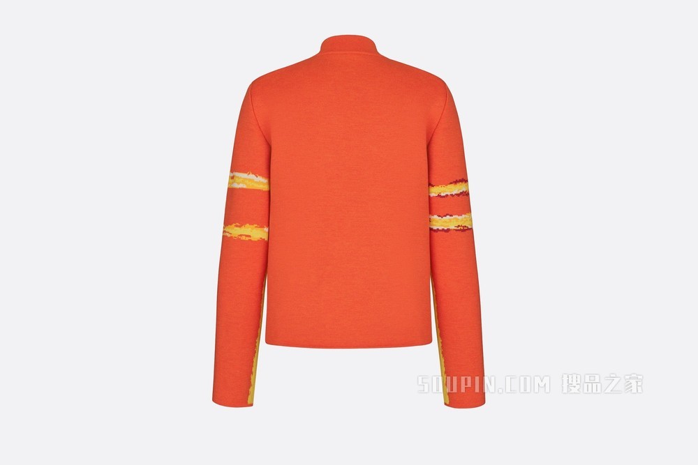 DIOR AND PETER DOIG 针织衫 橙色羊毛提花面料