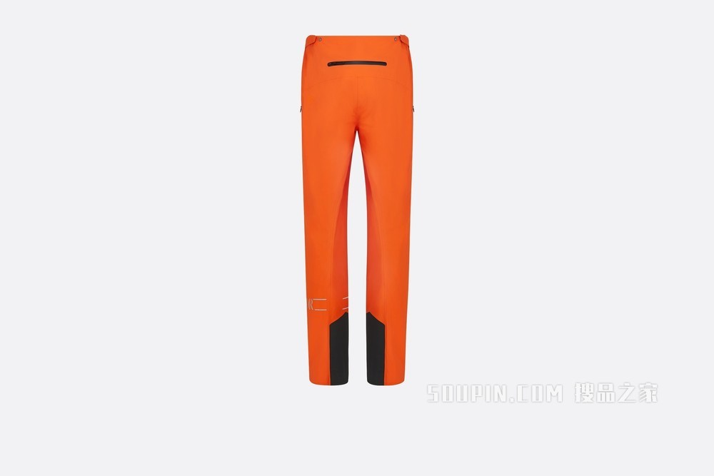 DIOR AND DESCENTE 滑雪裤 橙色和黑色科技面料