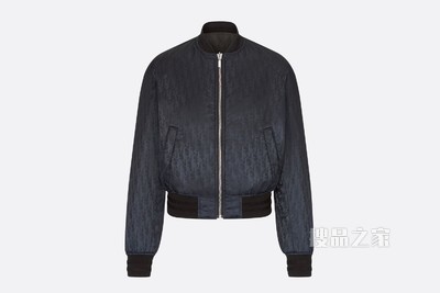 双面飞行员夹克 海军蓝色科技面料 Oblique 印花