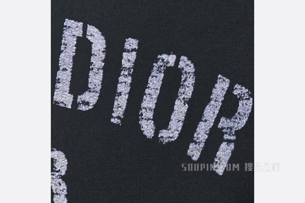 T 恤 海军蓝色棉质平纹针织布“Christian Dior Atelier”标志