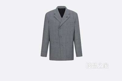 工装单西 灰色羊毛威尔士亲王格纹图案