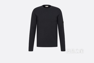 针织衫 海军蓝色羊毛“DIOR”补丁