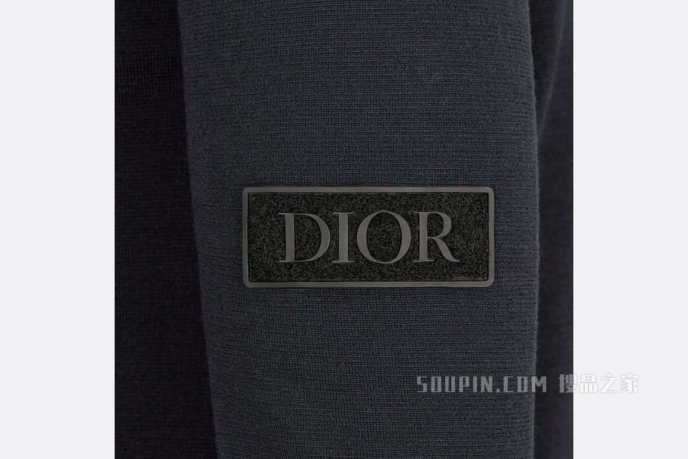 针织衫 海军蓝色羊毛“DIOR”补丁