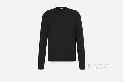 针织衫 黑色羊毛“DIOR”标志补丁