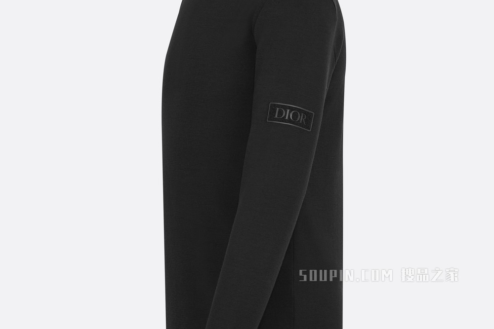 针织衫 黑色羊毛“DIOR”标志补丁