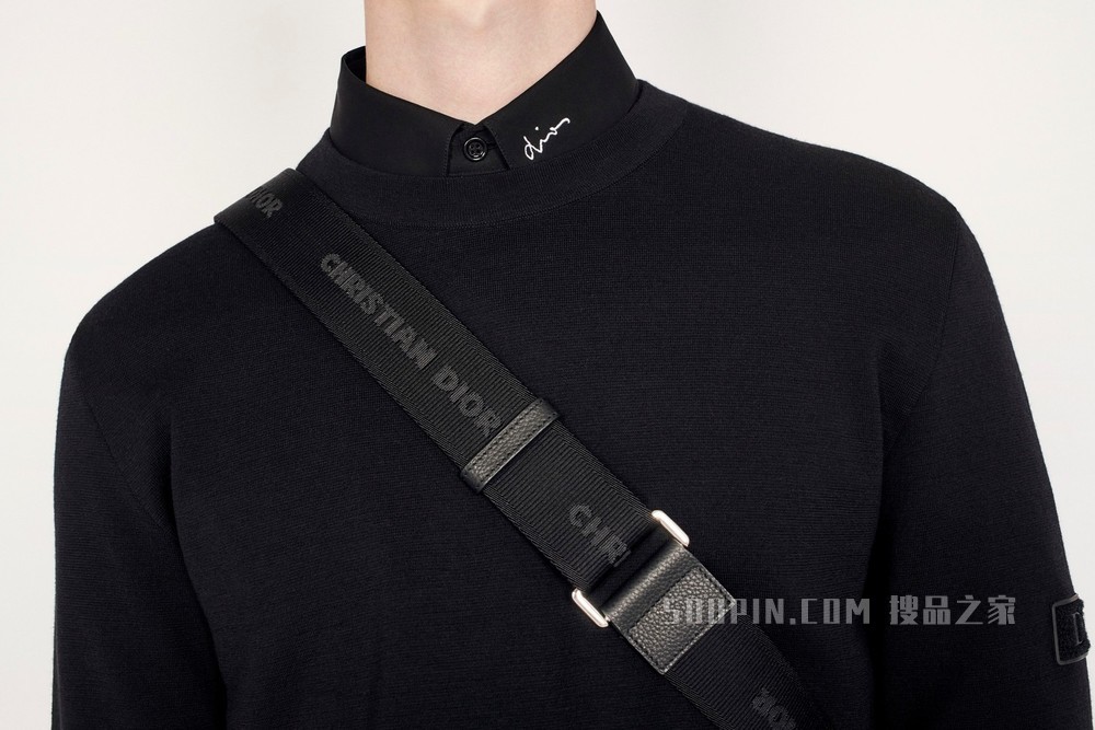 针织衫 黑色羊毛“DIOR”标志补丁