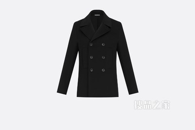 短款大衣 黑色羊绒