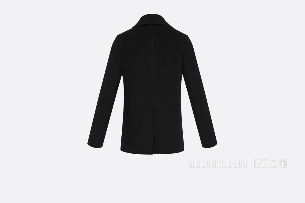短款大衣 黑色羊绒