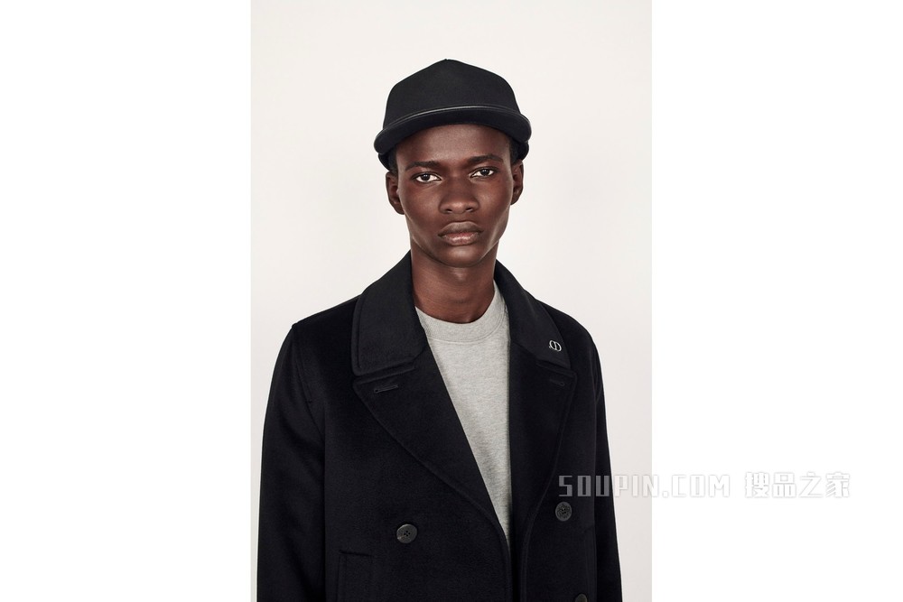 短款大衣 黑色羊绒