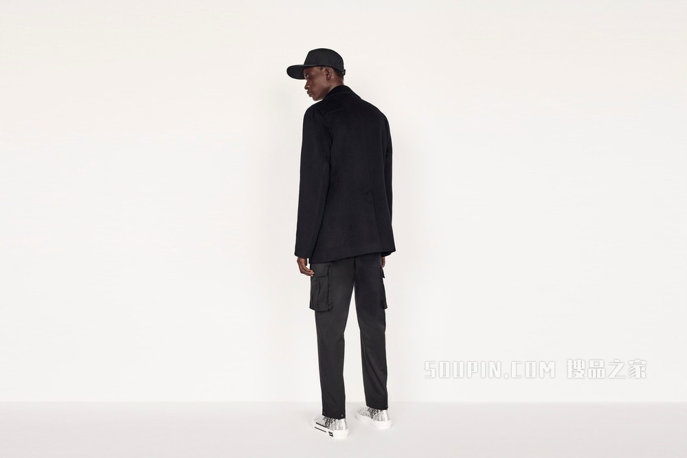 短款大衣 黑色羊绒