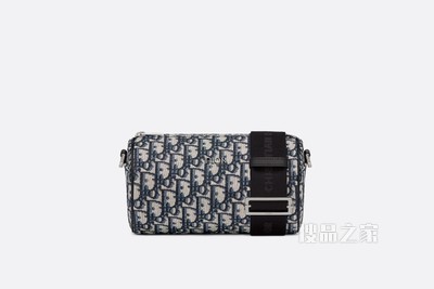 Roller 信使包 米色和黑色 Oblique 印花