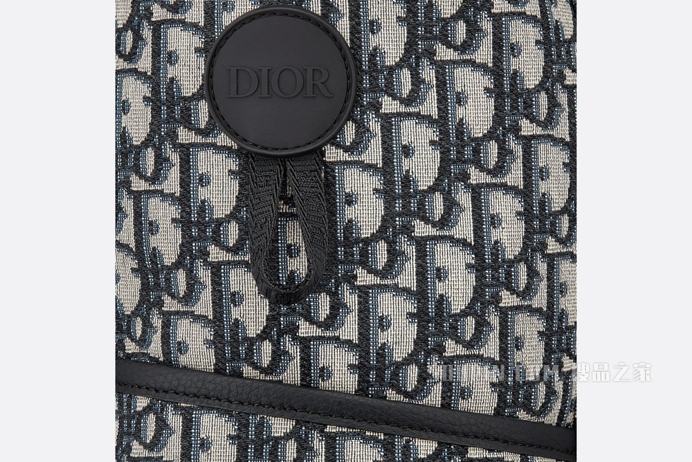 Dior Explorer 双肩背包 米色和黑色 Oblique 印花