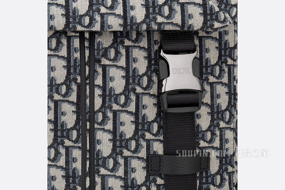 Dior Explorer 双肩背包 米色和黑色 Oblique 印花