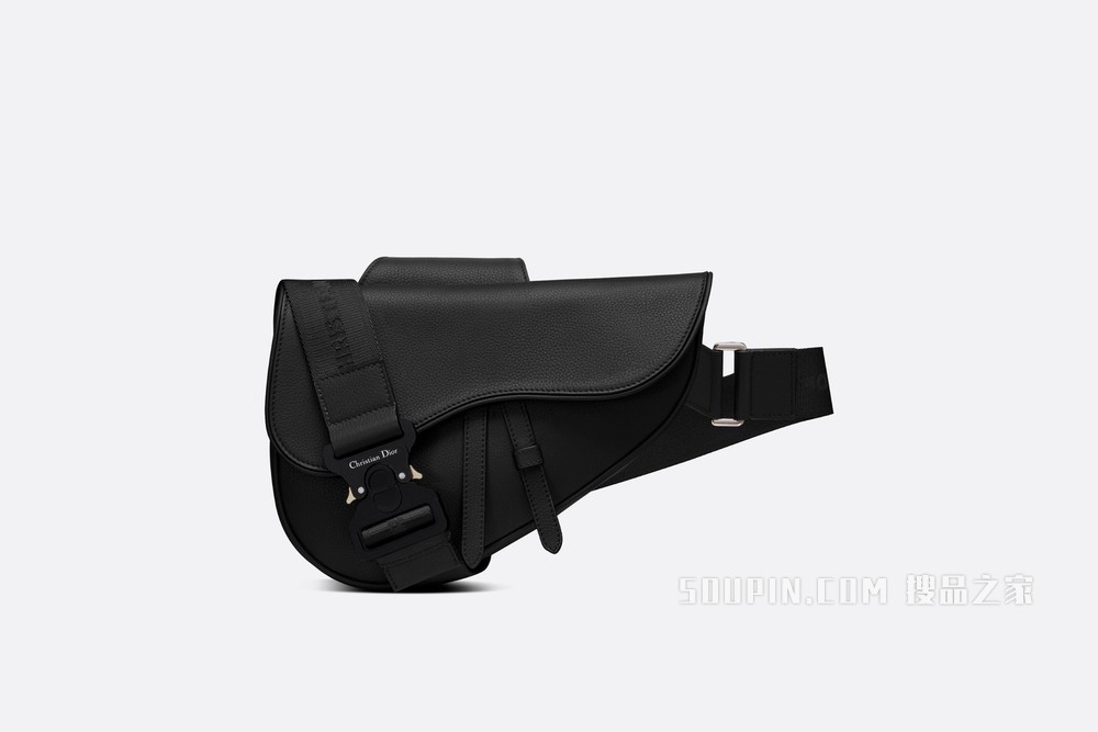 马鞍包 黑色粒面牛皮革