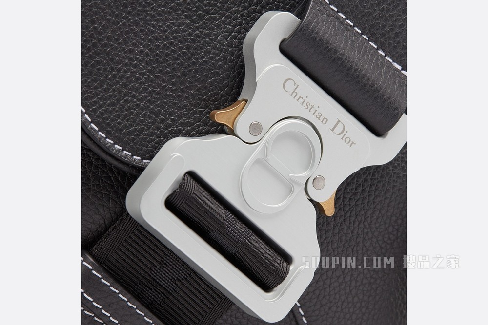 马鞍包 黑色粒面牛皮革