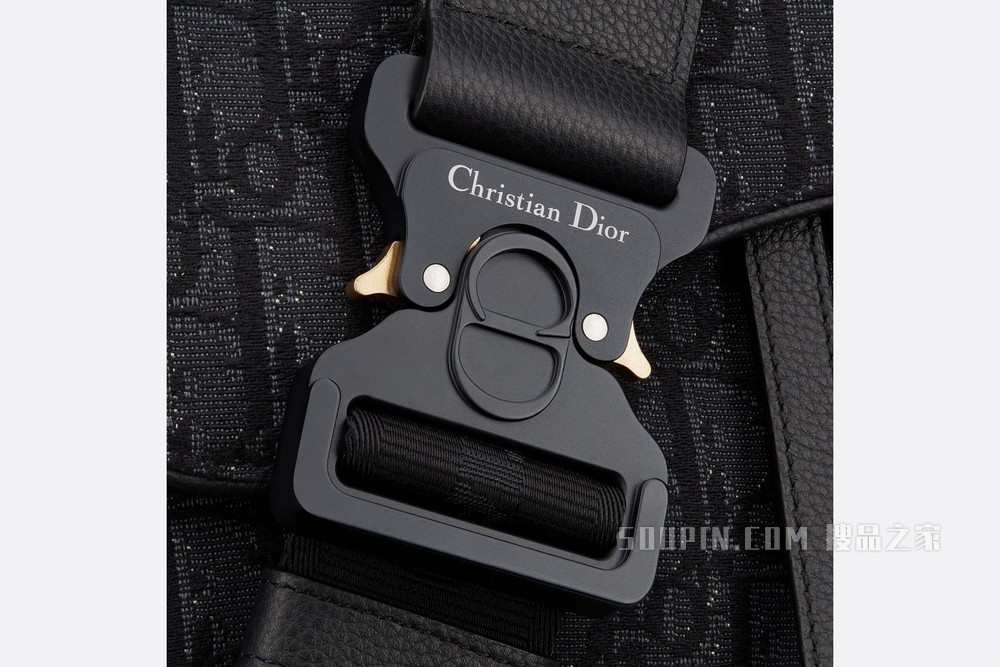 马鞍包 黑色 Oblique 印花