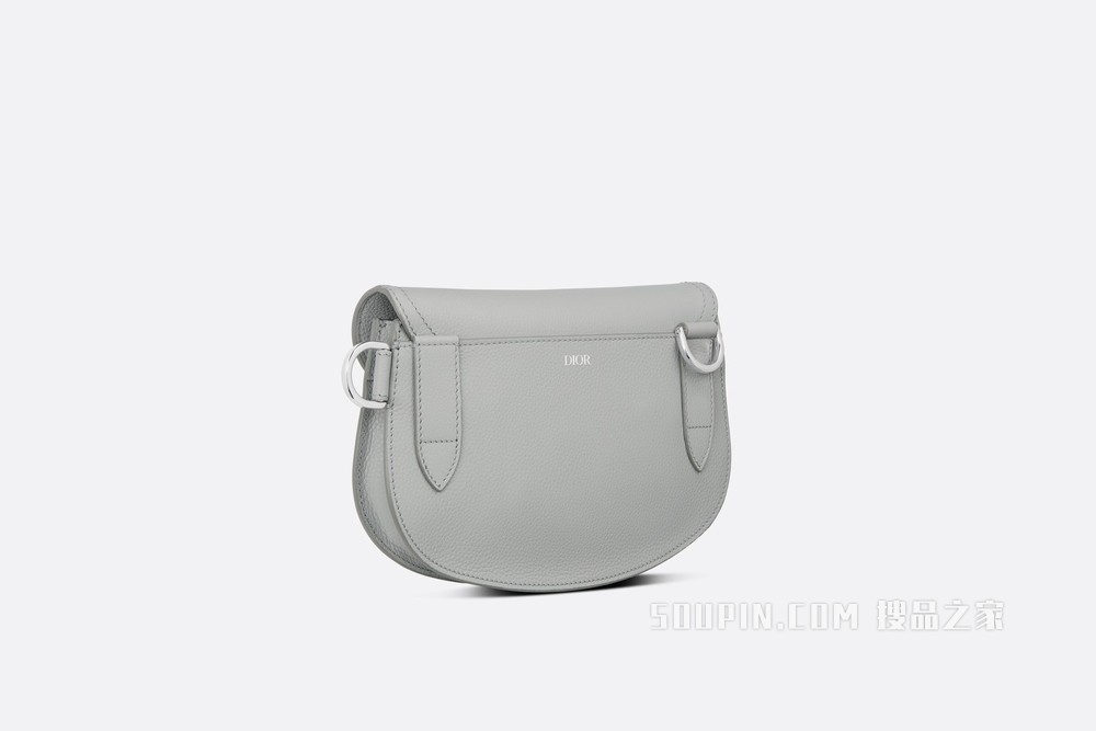 马鞍包 迪奥灰粒面牛皮革