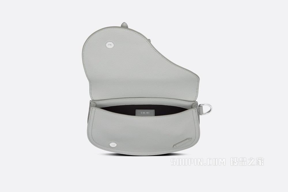 马鞍包 迪奥灰粒面牛皮革