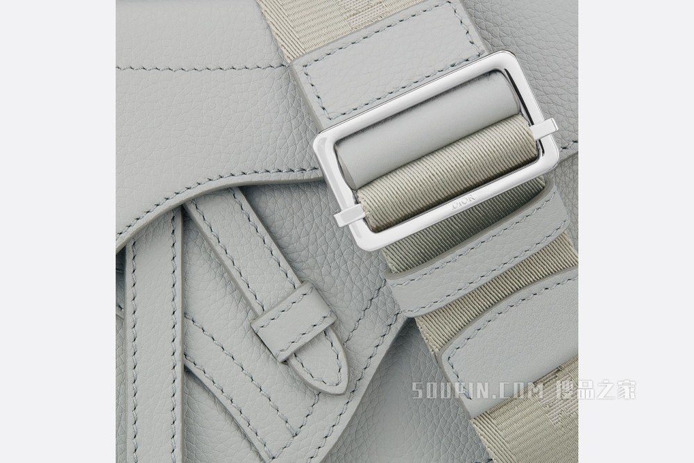 马鞍包 迪奥灰粒面牛皮革