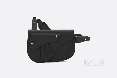 马鞍包 黑色粒面牛皮革