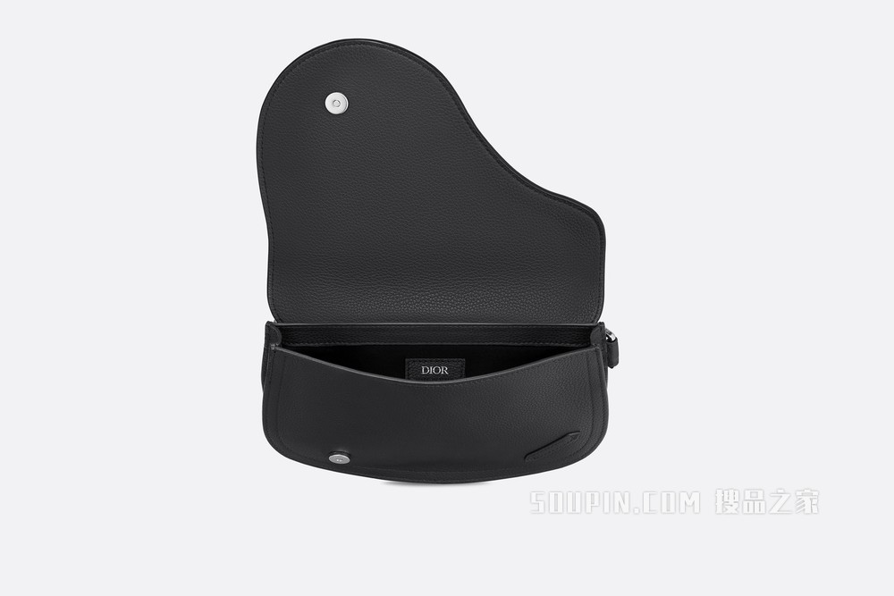 马鞍包 黑色粒面牛皮革